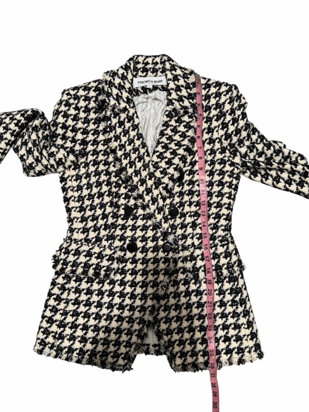 Veronica Beard Miller Dickey Houndstooth Tweed Blazer - Picture 11 of 12